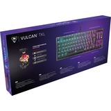 Turtle Beach Vulcan TKL teclado Juego USB QWERTZ Alemán Negro, Teclado para gaming negro, Alámbrico, USB, Interruptor mecánico, QWERTZ, LED RGB, Negro