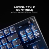 Turtle Beach Vulcan TKL teclado Juego USB QWERTZ Alemán Negro, Teclado para gaming negro, Alámbrico, USB, Interruptor mecánico, QWERTZ, LED RGB, Negro