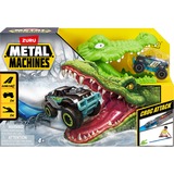ZURU Metal Machines - Set de juego Ataque de cocodrilo Pista de carreras + coche, Pistas de carreras 