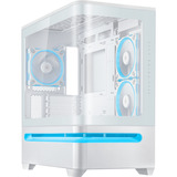 ASUS PRIME AP202 ARGB Mini Tower Blanco, Cajas de torre blanco, Mini Tower, PC, Blanco, micro ATX, Mini-ITX, Metal, Juego