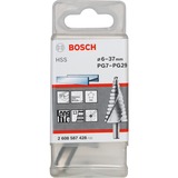 Bosch Broca escalonada HSS, Ø 6mm - Ø 37mm, PG7 - PG29, Taladro 
