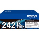 Brother TN-242BKTWIN cartucho de tóner 2 pieza(s) Original Negro 2500 páginas, Negro, 2 pieza(s)