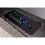 Corsair MM700 RGB Alfombrilla de ratón para juegos Negro, Almohadilla de ratón para juegos negro, Negro, Monocromo, Caucho, USB con suministro de corriente, Base antiderrapante, Alfombrilla de ratón para juegos