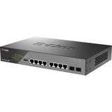 D-Link DSS-200G-10MPP/E, Interruptor/Conmutador Gestionado, L2, Gigabit Ethernet (10/100/1000), Energía sobre Ethernet (PoE), Montaje en rack, 1U