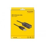 DeLOCK Cable de extensión activo USB 2.0, conector USB-A > conector USB-A, Cable alargador negro