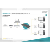 Digitus Panel de parcheo delgado CAT 6A, clase EA, 8 puertos, Patch Panel negro
