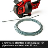 EINHELL Power X-Change Akku-Rohr-Reinigungsgerät TE-DA 18/760 Li-Solo, 18Volt, Dispositivo de limpieza de tuberías rojo/Negro