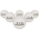 HUDORA Pelotas de ping-pong 3 estrellas, 6 unidades, Balón blanco