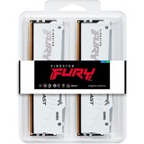 Kingston FURY FURY Beast 32GB 6400MT/s DDR5 CL32 DIMM (Kit de 2) White RGB EXPO, Memoria RAM blanco, 32 GB, 2 x 16 GB, DDR5, 288-pin DIMM, Blanco