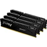 Kingston FURY FURY Beast 64GB 5200MT/s DDR5 CL40 DIMM (Kit de 4) Black XMP, Memoria RAM negro, 64 GB, 4 x 16 GB, DDR5, 288-pin DIMM, Negro