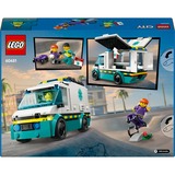 LEGO City Ambulancia de Emergencias, Juegos de construcción Juego de construcción, 5 año(s), Plástico, 184 pieza(s), 426 g