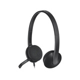 Logitech H340 USB Computer Headset , Auriculares con micrófono negro, Alámbrico, Oficina/Centro de llamadas, 20 - 20000 Hz, 100 g, Auriculares, Negro, Minorista