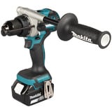 Makita Taladro atornillador percutor a batería DHP492RTJ, 18Volt, Martillo atornillador azul/Negro