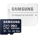 Samsung MB-MY512S 512 GB MicroSDXC UHS-I, Tarjeta de memoria azul oscuro, 512 GB, MicroSDXC, UHS-I, 200 MB/s, 130 MB/s, Class 3 (U3)