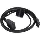 SilverStone CP10 0,5 m Cables de alimentación interna, Adaptador negro, 0,5 m, SATA 6-pin Slimline, Macho, Macho, Negro