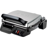 Tefal Ultra Compact 600 Classic GC3050, Barbacoa de contacto plateado/Negro, Negro, Metálico, Titanio, Acero inoxidable, Rectangular, Plancha, 600 cm², Tapa con bisagra, Tapa de bloqueo