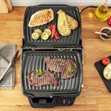 Tefal Ultra Compact 600 Classic GC3050, Barbacoa de contacto plateado/Negro, Negro, Metálico, Titanio, Acero inoxidable, Rectangular, Plancha, 600 cm², Tapa con bisagra, Tapa de bloqueo