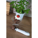 Unold 488990 sacabolas de helado Cuchara de helado 4 mm blanco, Cuchara de helado, Plástico, Acero inoxidable, Blanco, Agujero para colgar, 210 mm, 4 mm