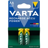 VARTA 05716 Batería recargable AA Níquel-metal hidruro (NiMH) Batería recargable, AA, Níquel-metal hidruro (NiMH), 1,2 V, 2 pieza(s), 2600 mAh