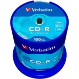 Verbatim CD-R Extra Protection 700 MB 52x 100 pieza(s), CDs vírgenes 52x, CD-R, 120 mm, 700 MB, Caja para pastel, 100 pieza(s)