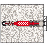 fischer Taco DuoPower 6x50, Pasador gris claro/Rojo