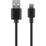 goobay Set de carga USB-C 5 Watt, Cargador negro