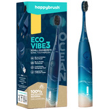 happybrush StarterKit Schall Eco VIBE 3 Ocean, Cepillo de dientes eléctrico azul/Beige