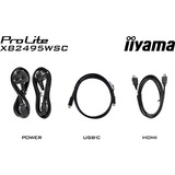 iiyama ProLite XB2495WSC-B1, Monitor LED negro (mate)