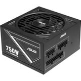 ASUS ATS-750G unidad de fuente de alimentación 750 W 20+4 pin ATX ATX Negro, Fuente de alimentación de PC negro, 750 W, 110 - 240 V, Activo, 100 W, 750 W, 100 W