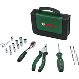 Bosch Juego de herramientas para arrancar, 26 piezas, Kit de herramientas verde/Negro