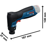 Bosch Lijadora orbital inalámbrica GSS 12V-32 solo, 12 Voltios azul/Negro