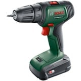 Bosch Universaldrill 18 1450 RPM Sin llave 1,2 kg Verde, Taladro/destornillador verde/Negro, Taladro de pistola, Sin llave, Verde, 1 cm, 1450 RPM, 3 cm