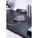 Brennenstuhl Regleta de enchufes estilo Eck 4 tomas negro/Acero fino