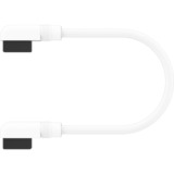 Corsair iCUE LINK Cable Slim, 135mm, 90° doblado blanco