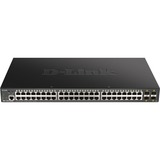 D-Link DGS-1250-52XMP Gestionado L3 Energía sobre Ethernet (PoE) Negro, Interruptor/Conmutador Gestionado, L3, Energía sobre Ethernet (PoE), Montaje en rack