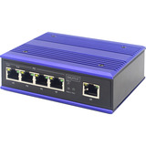 Digitus Switch Ethernet PoE industrial no gestionado de 4 puertos Fast Ethernet, Interruptor/Conmutador 