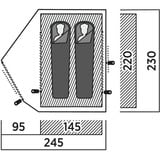 Easy Camp Tienda cúpula Rondane 2, Tienda de campaña verde oscuro
