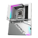 GIGABYTE B650E AORUS STEALTH ICE Placa base - AMD Ryzen serie 9000, VRM de 12+2+2 fases, hasta 8000 MHz DDR5 (OC), 1xPCIe 5.0 + 2xPCIe 4.0 M.2, LAN 2,5 GbE, WIFI 7, USB 3.2 Gen 2x2 blanco/Plateado, VRM de 12+2+2 fases, hasta 8000 MHz DDR5 (OC), 1xPCIe 5.0 + 2xPCIe 4.0 M.2, LAN 2,5 GbE, WIFI 7, USB 3.2 Gen 2x2, AMD, Zócalo AM5, AMD Ryzen 7000 Series, AMD Ryzen 8000 Series, AMD Ryzen 9000 Series, Zócalo AM5, DDR5-SDRAM, 256 GB