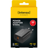 Intenso Adaptador de corriente W30AC, Cargador negro