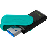 Kingston DataTraveler 128GB Portable USB 3.2 Gen 1 Exodia S (Black/Turquoise), Lápiz USB negro/Celeste, 128 GB, USB tipo A, 3.2 Gen 1 (3.1 Gen 1), Girar, 8,32 g, Negro, Turquesa