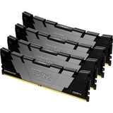 Kingston FURY FURY 128GB 3600MT/s DDR4 CL18 DIMM (Kit de 4) Renegade Black, Memoria RAM negro, 128 GB, 4 x 32 GB, DDR4, 288-pin DIMM