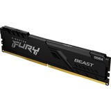 Kingston FURY FURY Beast 16GB 3600MT/s DDR4 CL18 DIMM Black, Memoria RAM negro, 16 GB, 1 x 16 GB, DDR4, 288-pin DIMM
