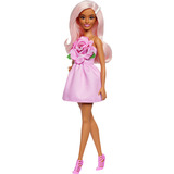 Mattel Muñeca Barbie Fashionista - Rosa Pink, Muñecos 