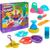 Spin Master Kinetic Sand - Ultimate SANDISFYING - 907 g de Arena Mágica Rosa, Amarilla y Azul + Moldes y Herramientas - Kit Manualidades Niños - Juguetes Sensoriales - Juguetes Niños 7 Años + - Arena Kinetica, Juego de arena 