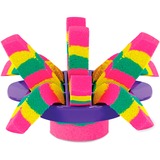 Spin Master Kinetic Sand - Ultimate SANDISFYING - 907 g de Arena Mágica Rosa, Amarilla y Azul + Moldes y Herramientas - Kit Manualidades Niños - Juguetes Sensoriales - Juguetes Niños 7 Años + - Arena Kinetica, Juego de arena 