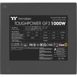 Thermaltake Toughpower GF3 1000W, Fuente de alimentación de PC negro