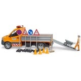 bruder MB Sprinter municipal con módulo de luz y sonido, Automóvil de construcción naranja