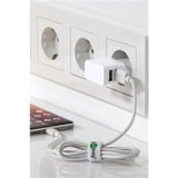 goobay Set de carga dual Micro-USB 18 Watt, Cargador blanco