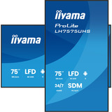 iiyama ProLite LH7575UHS-B2AG, Pantalla de gran formato negro (mate)