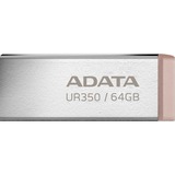 ADATA UR350 unidad flash USB 64 GB USB tipo A 3.2 Gen 1 (3.1 Gen 1) Marrón, Lápiz USB níquel/Marrón, 64 GB, USB tipo A, 3.2 Gen 1 (3.1 Gen 1), 100 MB/s, Sin tapa, Marrón